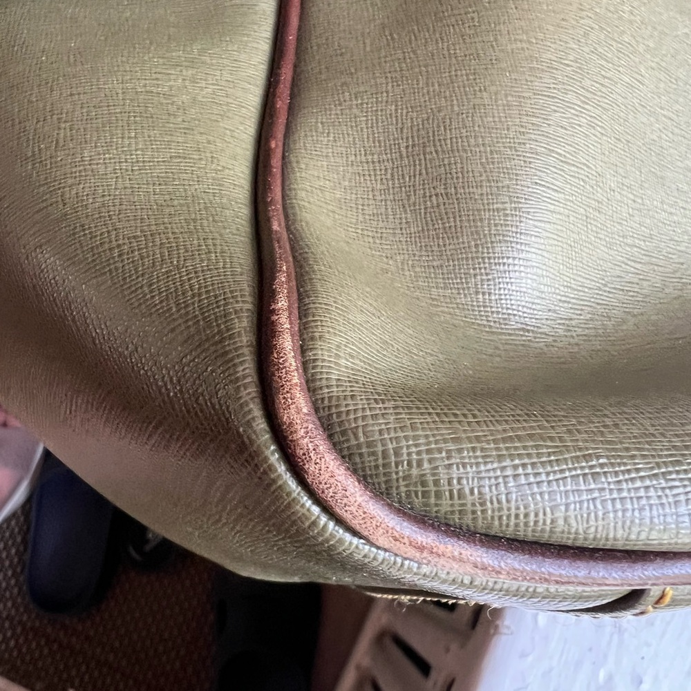 Dooney & Bourke Maddie Saffiano in Green and Brown - Picture 11 of 16